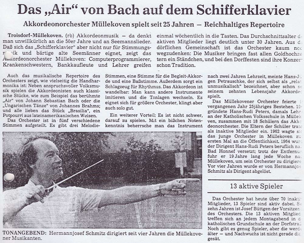 1986 Das Air von Bach auf dem Schifferklavier, Dirigent Hermannjosef Schmitz